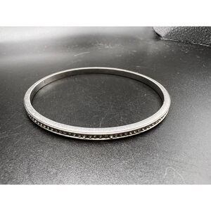 Channel-Set Rhinestone Bangle Bracelet